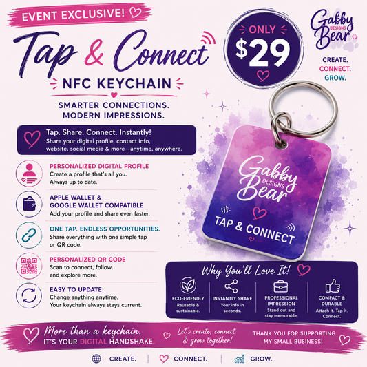 QOD Tap & Connect Event $29 bundle - Digital Business Profile(lifetime) + 1 NFC Keychain